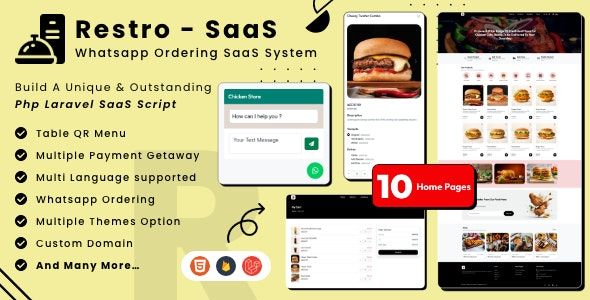 Script PHP -  Sistema de pedidos de comida online por WhatsApp - SaaS